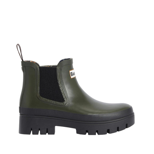 Stivaletto Donna con tomaia in gomma, modello Chelsea, con logo frontale